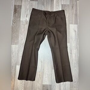 Wrangler Wrancher 82BN Sta Prest Brown Boot Cut Pants Cowboy Slacks 40 x 29